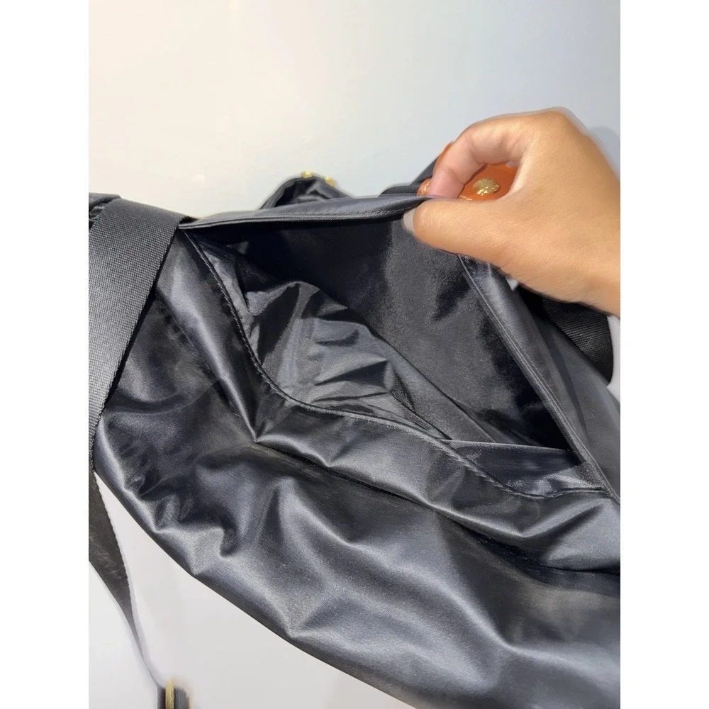 BRIC'S Milano Black 100% NYLON Briefcase Business Laptop Shoulder Bag NWT L
